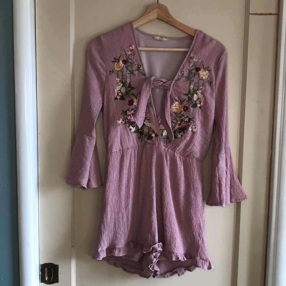 Altar'd State floral embroidered romper - Picture 2 of 10